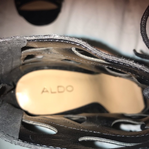 Aldo Size 8 black suede heels. Like new. - Picture 6 of 7
